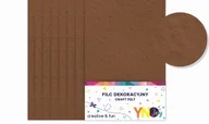 Pozostałe akcesoria dla plastyków - NOSTER Filc dekoracyjny brązowy YNJ 8szt - miniaturka - grafika 1