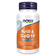 Witaminy i minerały - Now Foods Foods Krill Oil & Koenzym Q10 (60 kaps) Foods B803-7314A - miniaturka - grafika 1