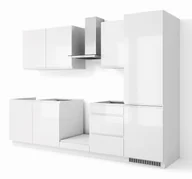 Meble kuchenne - Zestaw Mebli Kuchennych Rimini 300-P Biały Połysk - miniaturka - grafika 1
