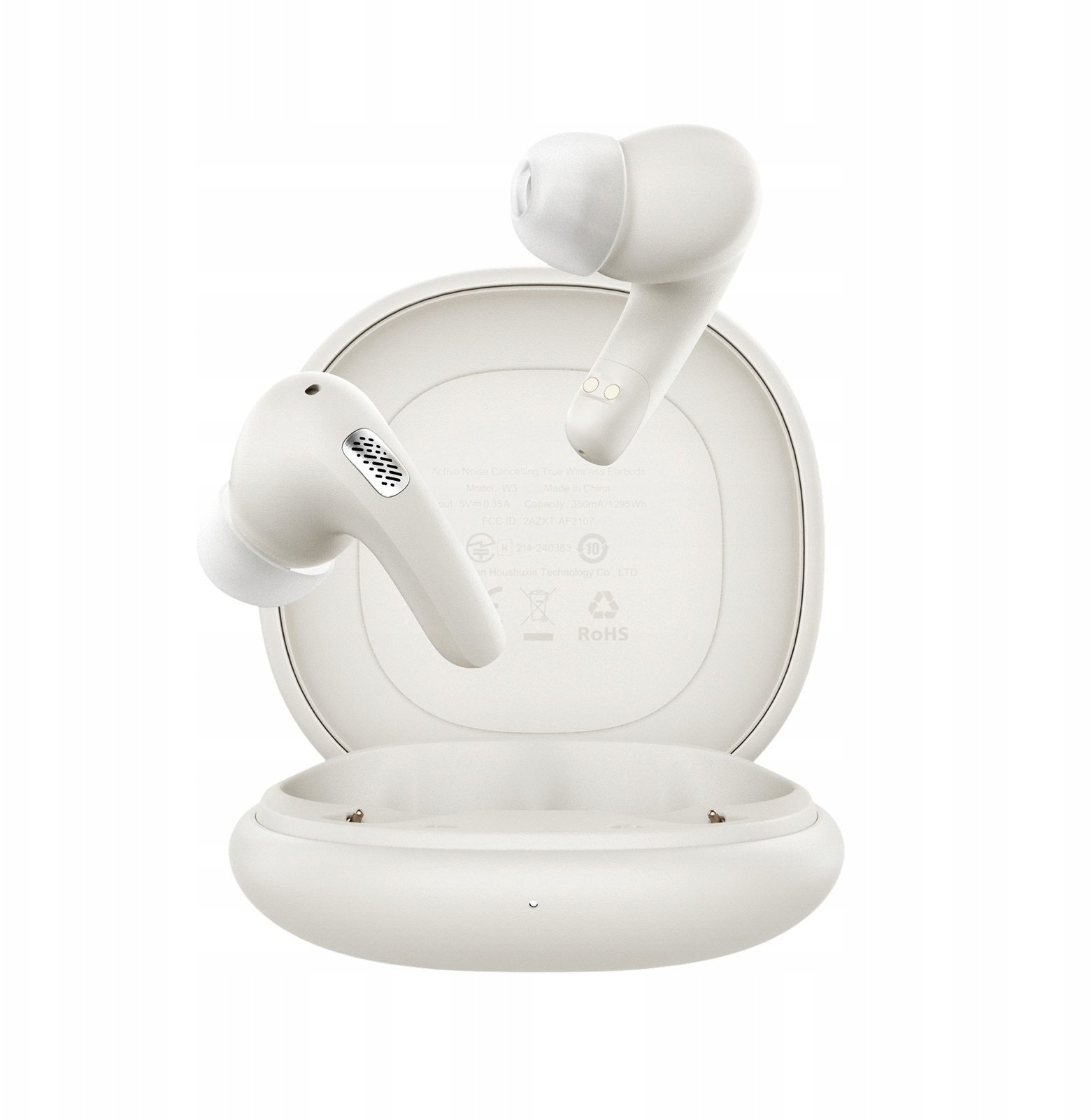 Acefast bezprzewodowe W3 dokanałowe ANC TWS - białe