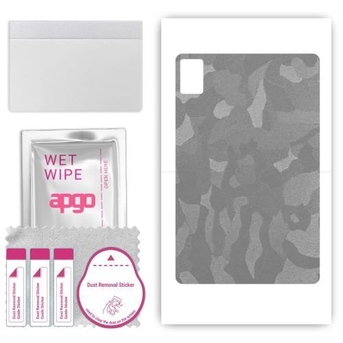 folia naklejka skórka strukturalna na TYŁ do HTC A102 - Moro Camo Srebrny - apgo SKINS