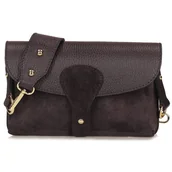 Torebki damskie - Toscanio TOS G157 C.BRAZ D23 torebka damska skórzana czekoladowa - miniaturka - grafika 1