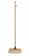 Miotły, szufle, mopy - Miotła z kijem do zamiatania drewniana miękkie włosie 128,5 cm - miniaturka - grafika 1