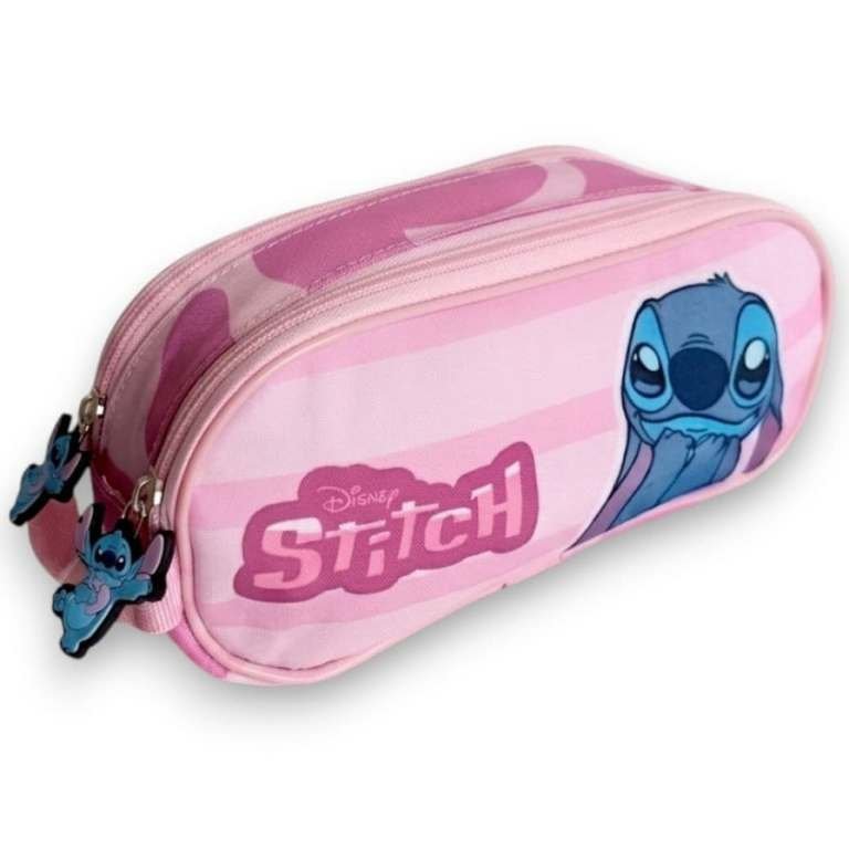 Piórnik Szkolny Dwukomorowy Disney Stitch – Różowa Saszetka