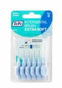 Szczoteczki międzyzębowe - TePe Extra Soft - bardzo miękkie szczoteczki międzyzębowe 0,6 mm, jasno niebieskie, 6 szt. - miniaturka - grafika 1