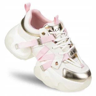 Buty damskie GOE RR2N4031 sneakersy skórzane chunky platforma beżowe 37 - Sneakersy damskie - miniaturka - grafika 1