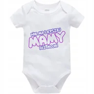 Body dla niemowląt - Body Dziecięce NAJLEPSZA MAMA Na Mikołajki Święta Pod Choinkę Białe 80cm - miniaturka - grafika 1