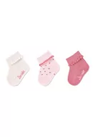 Skarpetki damskie - Sterntaler Dziewczęce skarpety GOTS 3 kropki, ecru, normalne - miniaturka - grafika 1