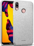 Etui i futerały do telefonów - Etui na telefon komórkowy Huawei P20 Lite brokatowe etui ochronne TPU, srebrne - miniaturka - grafika 1
