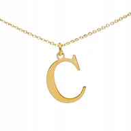 Łańcuszki - Złoty Łańcuszek Celebrytka Literka C - Pr. 333 - miniaturka - grafika 1