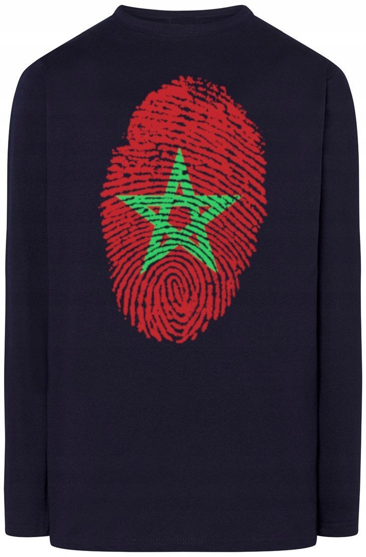 Maroko Męska Bluza Longsleeve Flaga Rozm.4XL