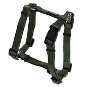 Szelki dla psów - AniOne Nylonowe szelki H Classic zielony M - miniaturka - grafika 1