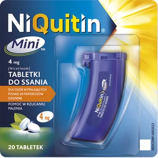 GlaxoSmithKline NiQuitin Mini 4mg 20 szt. - Rzucanie palenia - miniaturka - grafika 1