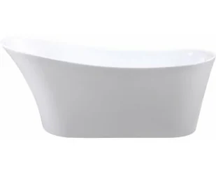 Besco Wanna wolnostojąca Calima 170x74 cm + maskownice syfonu w kolorze złotym - Wanny - miniaturka - grafika 8