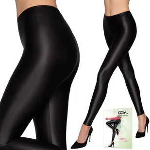 ﻿LEGGINSY kryjące Gatta Black Brillant BŁYSZCZĄCE WYSOKI STAN - M/3 - Legginsy - miniaturka - grafika 1