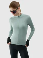 Koszulki sportowe damskie - 4F Koszulka kolarska w kolorze błękitnym - miniaturka - grafika 1