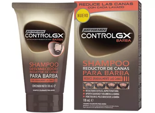 Szampony do włosów - Szampon przeciwko siwym włosam Shampoo Just For Men Control Gx Barbe Grey Hair Reducer 118 ml (8413853483005) - grafika 1