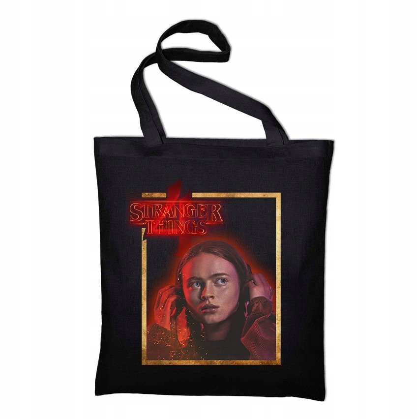 Torba Czarna EKO Bawełniana STRANGER THINGS MAX Dla Fana Na Prezent Wzory