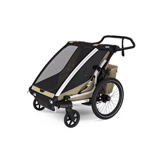 Wózek dziecięcy Thule Chariot Cross 2 double faded khaki - Wózki dziecięce - miniaturka - grafika 1