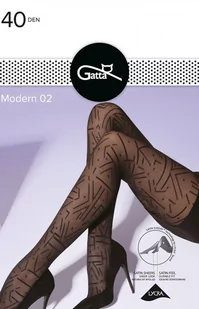 RAJSTOPY GATTA MODERN 40 WZ 02 (kolor Nero, rozmiar 4) - Rajstopy - miniaturka - grafika 1