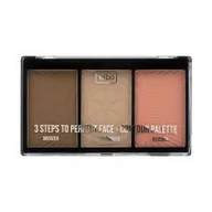 Bronzery i konturowanie twarzy - Wibo 3 Steps To Perfect Face Contouring Palette paleta do konturowania twarzy 10g - miniaturka - grafika 1