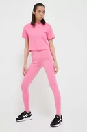 Spodnie damskie - Guess spodnie dresowe kolor różowy gładkie - miniaturka - grafika 1