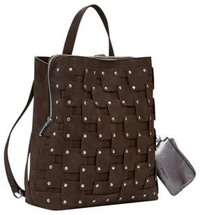 Desigual Back_New, Akcesoria PU Backpack Medium Women's, Brązowy brązowy, M - Torebki damskie - miniaturka - grafika 1