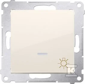 Kontakt KONTAKT_SIMON Przycisk zwierny światło z podświetleniem SIMON 54 Kremowy DS1AL.01/41 - Wyłączniki światła i elektryczne - miniaturka - grafika 1
