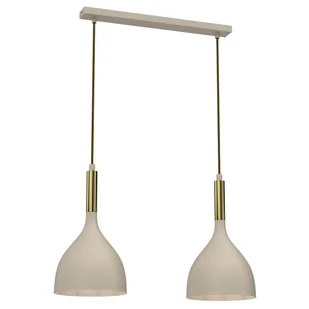 Beżowo-złota lampa wisząca z 2 światłami LX 4001 z serii NOAK - Lampy sufitowe - miniaturka - grafika 1