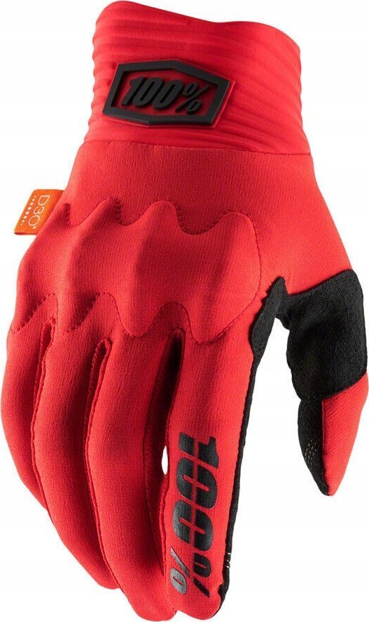 100% Rękawiczki 100% COGNITO Glove Red - XL długość dłoni 200-209 mm NEW 2022