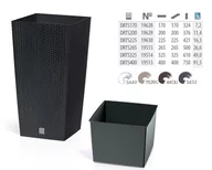 Donice - Prosperplast Doniczka z wkładem Rato Square DRTS400 biała AP_218908 - miniaturka - grafika 1