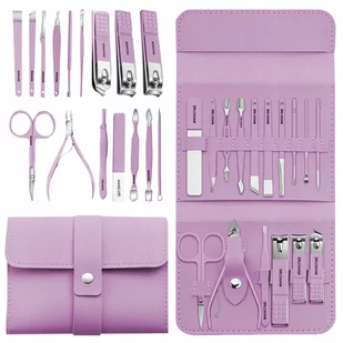Melo, Profesjonalny Zestaw Przybory Do Manicure I Pedicure 16 Sztuk Etui Prezent - Zestawy do manicure i pedicure - miniaturka - grafika 1