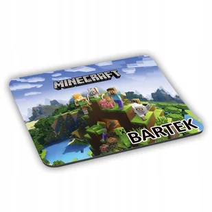 Podkładka pod mysz Gra MINECRAFT + IMIĘ/NAPIS w prezencie Prezent - Podkładki pod mysz - miniaturka - grafika 1