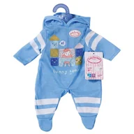 Akcesoria dla lalek - Baby Annabell Wygodne Ubranko Dla Lalki Kombinezon Z Kapturem Komplet Pajacyk Niebieski - miniaturka - grafika 1