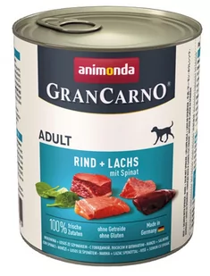 Animonda GranCarno Original Adult Lachs Spinat Łosoś + Szpinak puszka 800g - Mokra karma dla psów - miniaturka - grafika 2