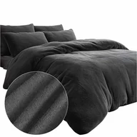 Pościel - Komplet pościeli bawełnianej GRUBA FROTA 200x220 MIĘKKA FROTTE antracyt - miniaturka - grafika 1