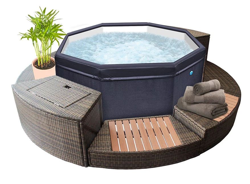 Usztywniany Basen z jacuzzi Netspa OCTOPUS + ZESTAW MEBLI