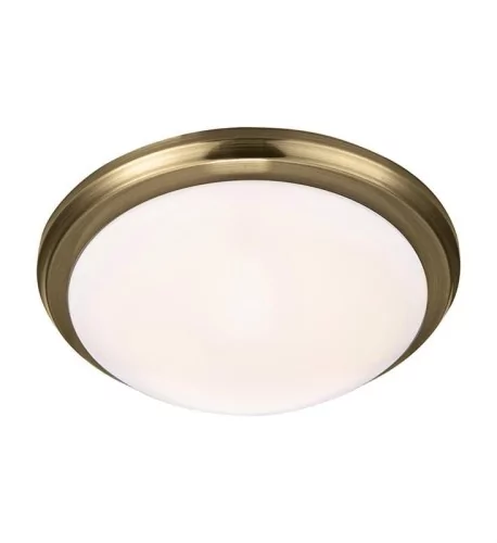 Markslojd Plafon LAMPA sufitowa ROTOR 107156 okrągła OPRAWA natynkowa LED 9W do łazienki IP44 patyna biała 107156