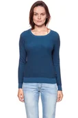 Swetry damskie - Wrangler, Sweter damski, Two Tone Knit Navy W81081P35, rozmiar S - miniaturka - grafika 1