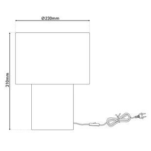 Näve Puszysta lampa stołowa, beżowa Wysokość 31 cm tekstylna E27 cylindryczna - Lampy stojące - miniaturka - grafika 1