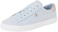 Koszulki i topy damskie - TOMMY HILFIGER Damskie VULC CANVAS LACE UP SNEAKER Low Top, NIEBIESKI (Breezy Blue), 6 UK, Niebieski Breezy Blue, 39 EU - miniaturka - grafika 1