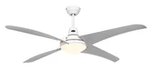 Wentylatory sufitowe - Wentylator sufitowy z oświetleniem i pilotem Mirage 142 cm Biały/Srebrnoszary - miniaturka - grafika 1