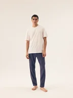 Dresy męskie - Długie spodnie piżamowe męskie Mode Henderson 2-pak granatowy, niebieski XL - miniaturka - grafika 1