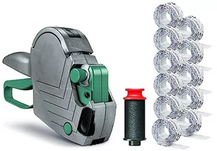 Meto Basic S zestaw startowy wraz z 11 000 etykietami – cena, data, MHD (1-wiersza, 8-cyfrowy na etykiety 22 x 12 mm, gotowy do użycia) znacznik ręczny + 11 rolek etykiet - Cenówki - miniaturka - grafika 1