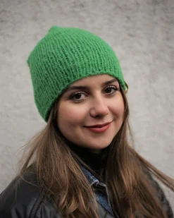 Lekka czapka z alpaki ALPACZINA zielona - Czapki damskie - miniaturka - grafika 1