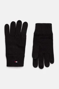 Tommy Hilfiger rękawiczki męskie kolor czarny AM0AM12845 - Rękawiczki - miniaturka - grafika 1