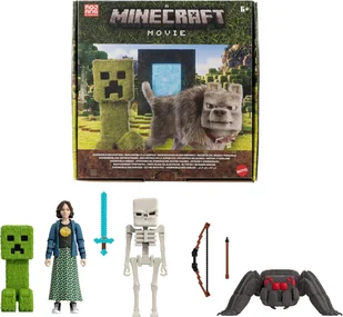 Minecraft Movie Zestaw Figurek Mattel-Creeper, Skeleton, Natalie +Akcesoria - Figurki dla dzieci - miniaturka - grafika 1