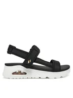 Sandały damskie - Skechers Sandały Uno-Summer Stand2 119813/BLK Czarny - miniaturka - grafika 1