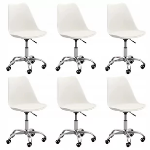 vidaXL Lumarko Krzesła stołowe, 6 szt., białe, sztuczna skóra! 3068576 - Krzesła - miniaturka - grafika 1