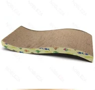 Drapaki dla kotów - Drapak dla kota falowane legowisko tekturowy z kocimiętką 43*20*5.5cm - miniaturka - grafika 1